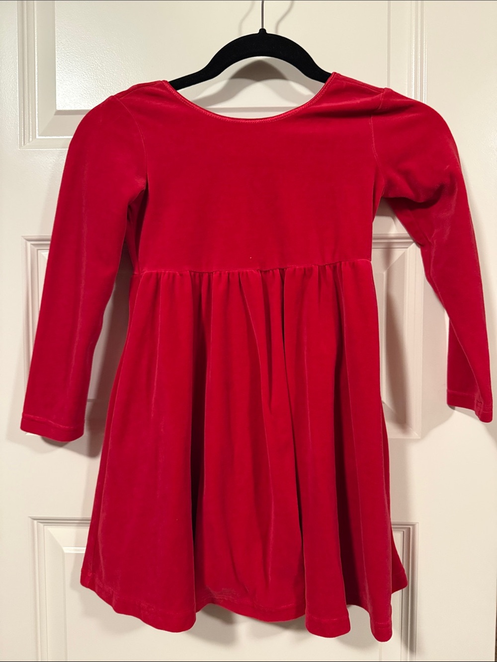 Hanna Andersson Red Velvet Long-Sleeve Party Dress
